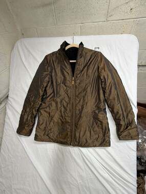 Relativity Reversible Bronze and Black Full Zip Puffer Jacket Size S